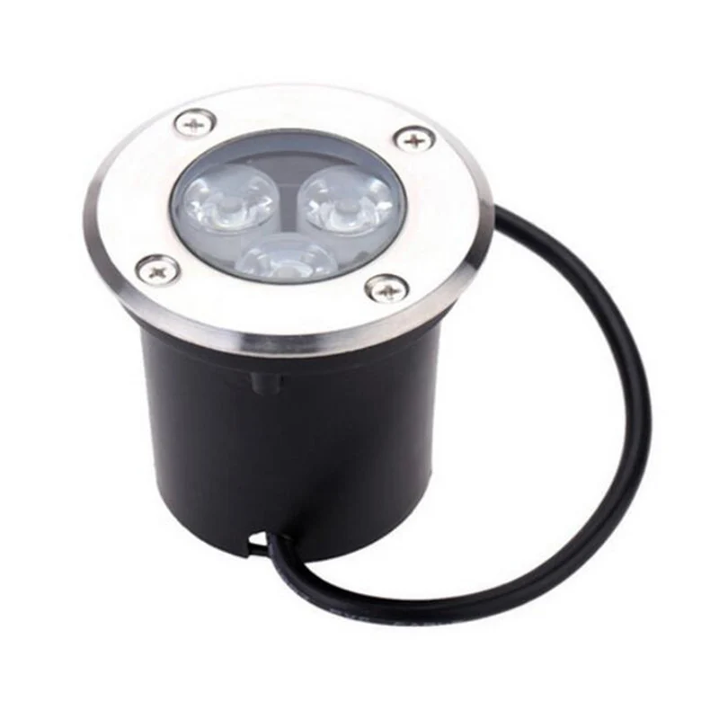 Levou ao ar Luz ao ar Levou Convés Inground Lâmpada Ac110v-240v Ip67 12 v Subterrâneo Livre Branco Quente Rgb Enterrado Luz D100 * H85mm 3 w 9 High Quality Luzes e Iluminação