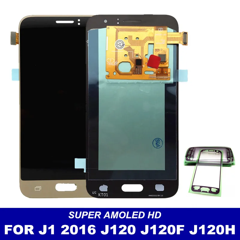 100% хорошо работает AMOLED LCD для Samsung Galaxy J120F J120M J120H J120 2016 экран дисплей сенсорный