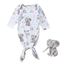 Прекрасный Слон Детские спальные мешки для новорожденных девочек цветы Одеяло с длинным рукавом спальный мешок для девочек пеленать Обёрточная бумага наряды