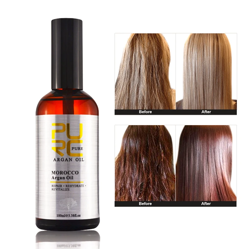 

PURC Moroccan argan oil for hair care and protects damaged hair for moisture hair 100ml hair salon products 11.11 PURE