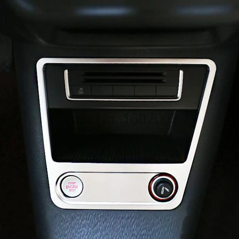 

Fit For Volkswagen VW Tiguan 2012 2013 2014 2015 Matte Chrome Interior Consoles Storage Box cigarette lighter Switch Trim Cover