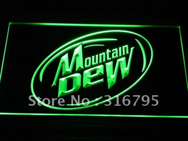 A162 Mountain Dew Energy Drink Sport Led Insegne Luminose Al Neon Con Interruttore On/Off 20 + Colori 5 Dimensioni Tra Cui Scegliere