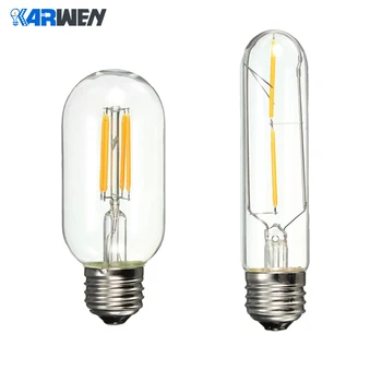 

KARWEN 10PCS LED Glass Bulb E27 LED Lamp T45/T110 2W 4W 6W Candle Light AC220V LED Edison Bulb Retro LED Glass Bulb