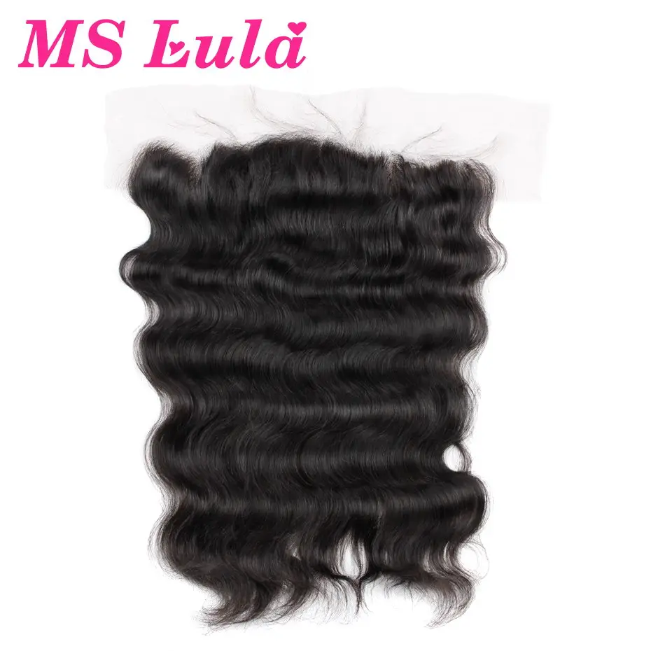 MS Lula Hair Pre Plucked Lace Frontal Closure Brazilian Body Wave Natural Hairline with Baby Hair Remy Human Hair Free Shipping brazilian-body-wave-frontal