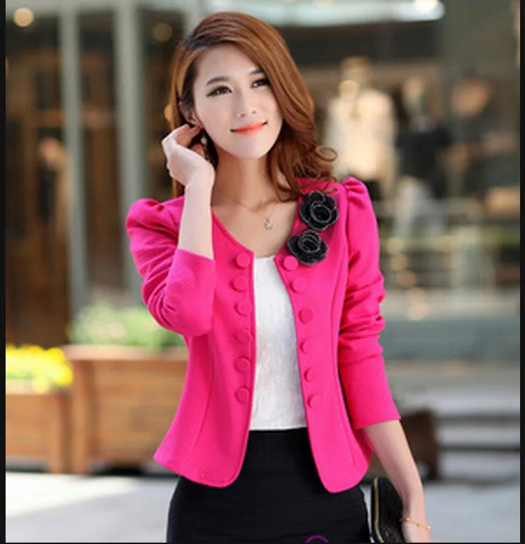 

Korean Type Fashion Women Slim Temperament Casual Short Type Coats Jackets