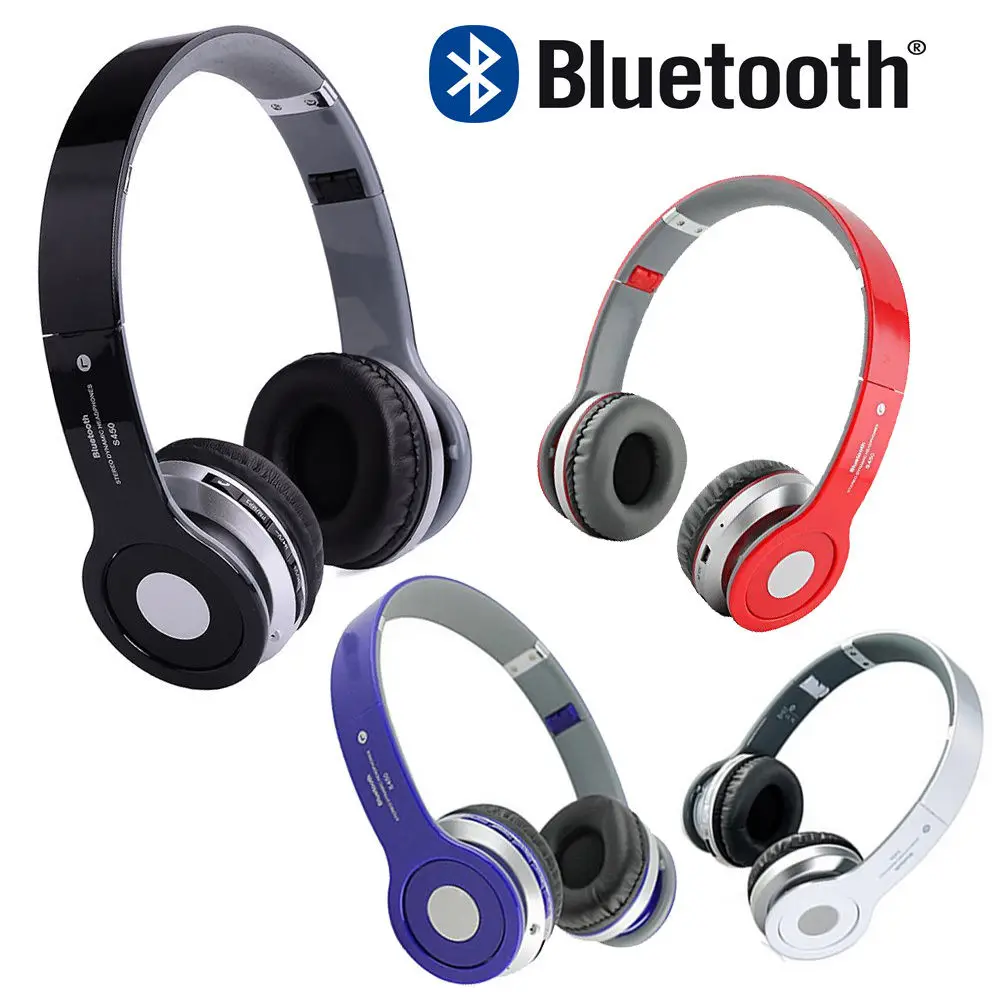 S450 Genuine Hd Wireless Bluetooth Headphones Wit Mic Sd - Earphones & Headphones -