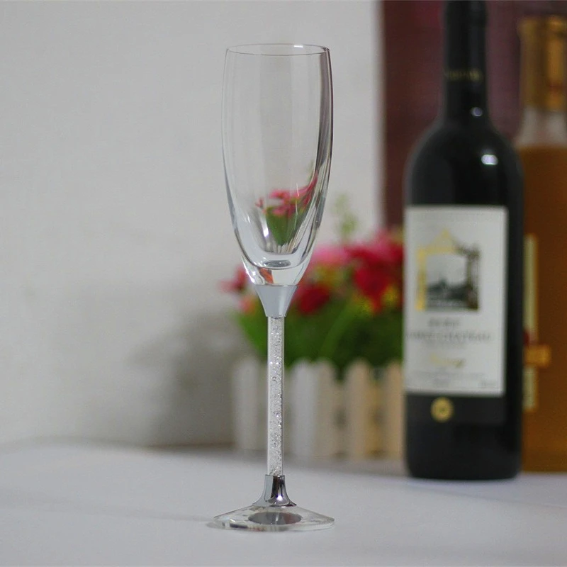 Новая мода персонализированный кристалл 170 мл Свадебные бокалы шампанского флейты Сувениры и подарки