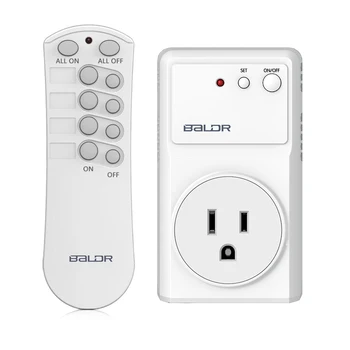 

1 Pack US plug BALDR New Design wireless RF remote control socket light switch outlet plugs power sockets