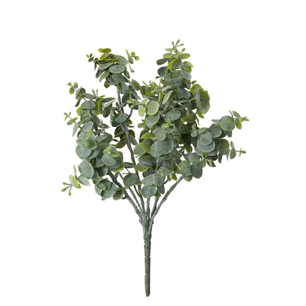 

Simulation plants wreath Eucalyptus Green Leaf Money Artificial willow bouquet fake leaves for Home Christmas wedding Decoration