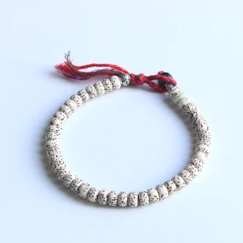 

Tibetan buddhist handbraided Lucky Rope Natural Bodhi Seed Beads With Protective Totem Charm Bracelet Simple Bangle Man Woman
