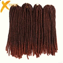 X-TRESS 20Strands 20” Soft Dreadlocks Crochet Braids Kanekalon Jumbo Dread Hairstyle Ombre Synthetic Braiding Hair Extensions
