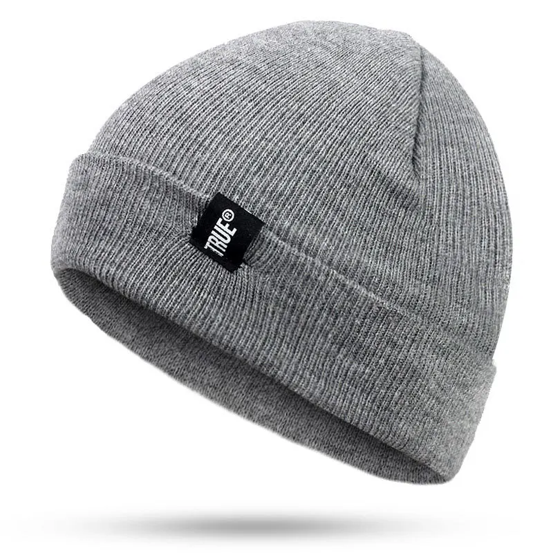 

Hot Sale Knitted Winter Hats Women Cotton Beanie Ladies Warm Skullies Hats Men Solid Color Unisex Cap gorros bonnet