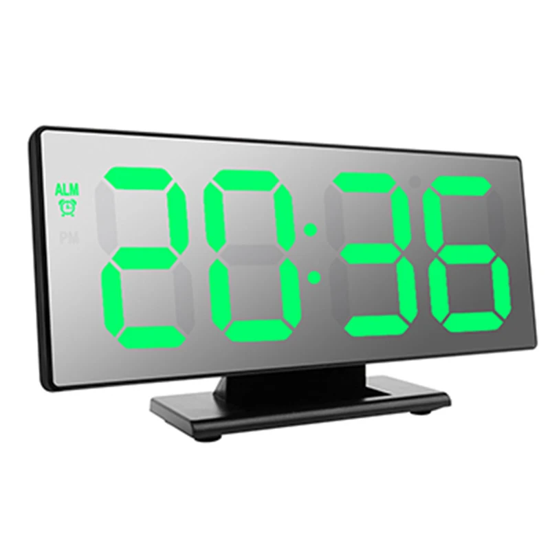 

LED Desktop Alarm Clocks LED Mirror Digital Alarm Clock Electronic Watch Table Multifunction Snooze Temperature Night Display