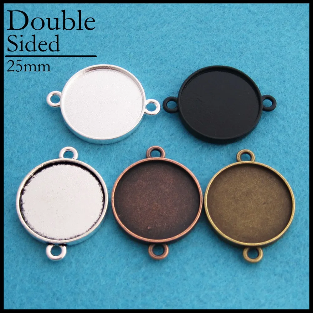 Double Sided 25mm Round 2 loops