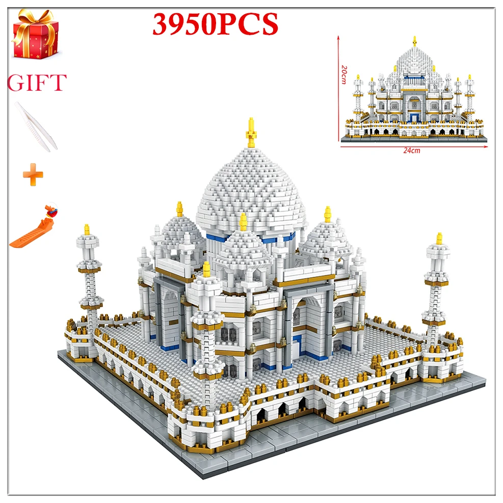 

Building Bricks City Architecture Compatible Legoing Landmarks Taj Mahal Palace 3D Model Children's Educational Toy