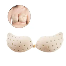 Дышащий силиконовый, невидимый бюстгальтер без бретелек с открытой спиной, силиконовый бюстгальтер для женщин