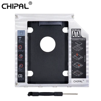 

CHIPAL 2018 Hot Universal Optibay 2nd HDD Caddy 12.7mm SATA3.0 For 2.5'' SSD DVD to HDD Case Enclosure Hard Disk Driver Adapter