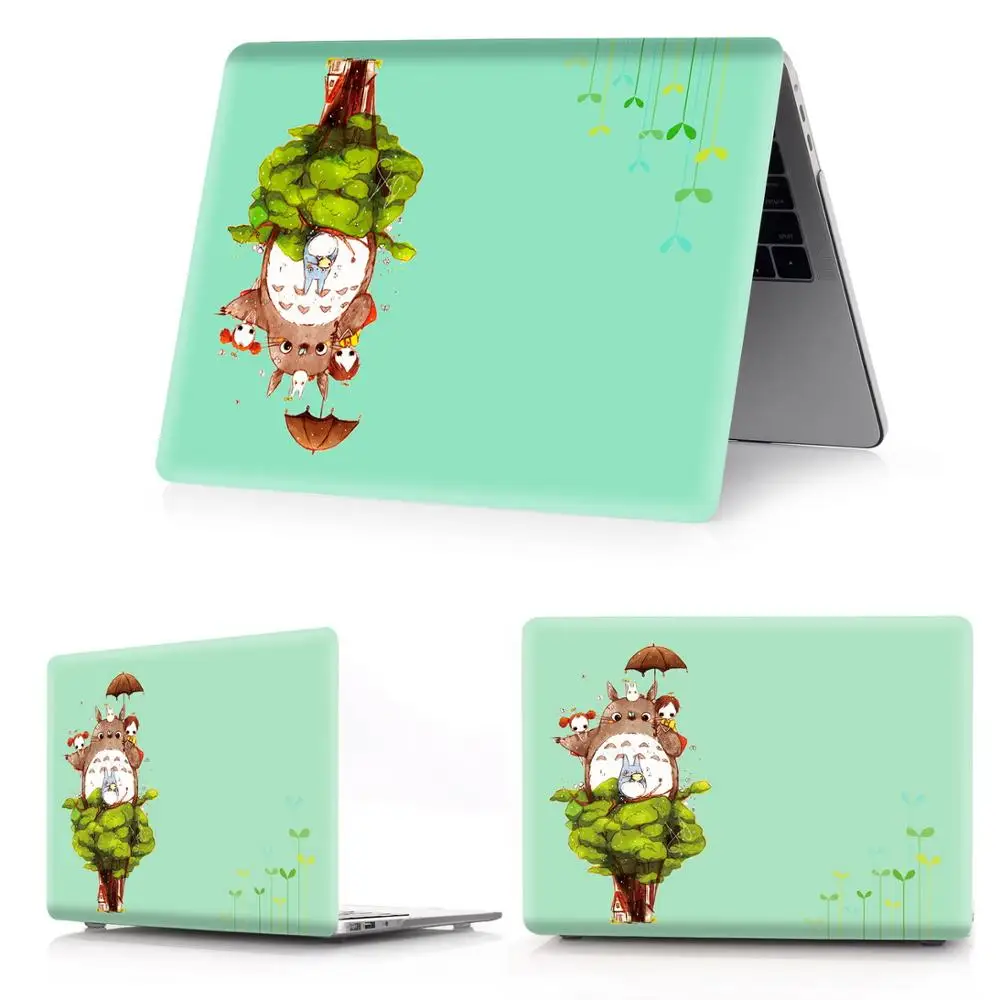 Чехол для ноутбука Totoro с цветной печатью для MacBook Air retina Pro 11 12 13 15 для MacBook с сенсорной панелью New Air 13 New Pro13 15 - Цвет: longmao-chuangyi