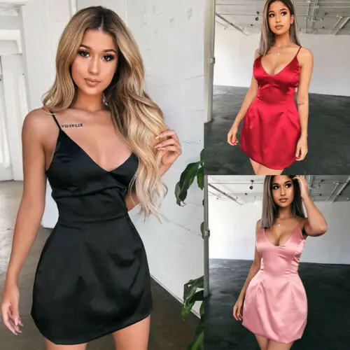 

Women Bandage Bodycon Casual Sleeve Evening Club Long Mini Dress Party