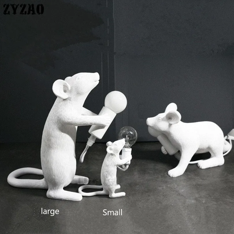 Nordic Style Designer Creative Mouse Table Lamp Bedside Bedroom Table Light Living Room Home Resin  - 33056382304