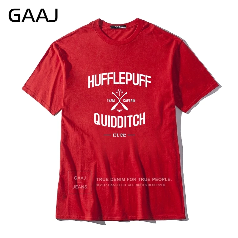 Мужская футболка "Hufflepuff Quidditch Team", летние футболки высокого качества для мужчин, футболки, мужская одежда, повседневная забавная футболка с принтом# R1N9T