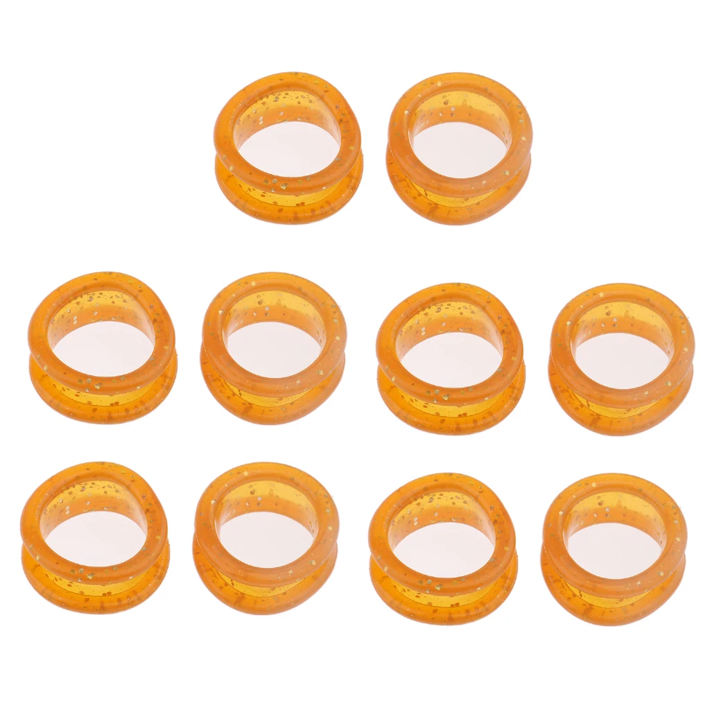 10pcs Silicone Barber Hair Grooming Shears Scissor Finger Ring Grips Inserts Set
