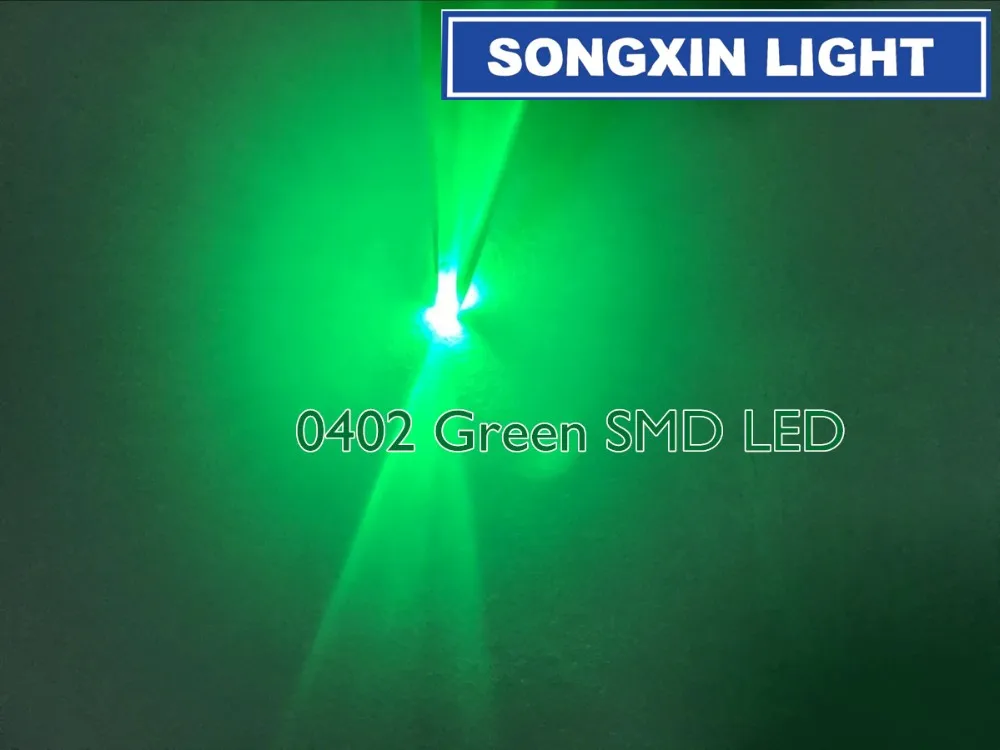 500 шт. 0402 1005 SMD СВЕТОДИОДНЫЙ зеленый поверхностный монтаж SMT светильник