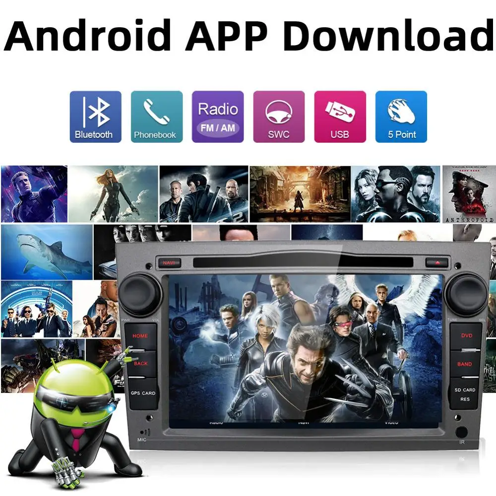 Cheap Bosion Android 9.0 2din car radio gps navi car dvd player for Opel astra/vectra/zafira car stereo head unit with bluetooth wifi 5