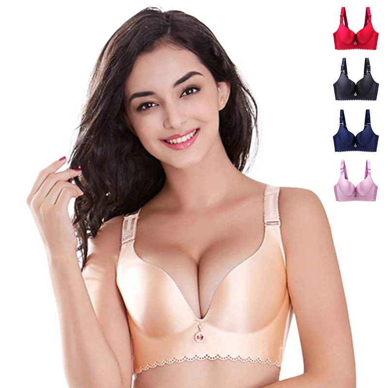 

Plus Size Bras For Women Push Up Lingerie Seamless Bra Wireless Bralette Ultrathin Brassiere Big Size Female Underwear 115E #DD