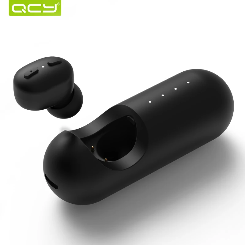 

QCY Mini Bluetooth Earphone Wireless Portable Headset with Microphone Invisible Mono Channel Earbud and Charging Case