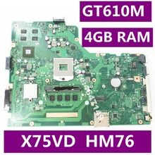 X75VD 4 Гб ОЗУ GT610M 8 шт. материнская плата видео памяти REV 2,0 для ASUS X75V X75VC X75VB R704V X75VD тест материнской платы ноутбука ОК