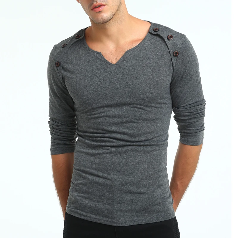 Men's shirt with button on shoulder Clearance