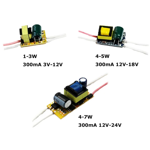 Transformador LED 3W-50W 300mA - Fuente De Alimentación A Corriente Constante, 110V-250V