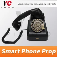 Inteligentny telefon Prop Escape Room Prop wybierz prawidłowy numer, aby usłyszeć wskazówki lub zwolnić blokadę Antiquie telefon Prop