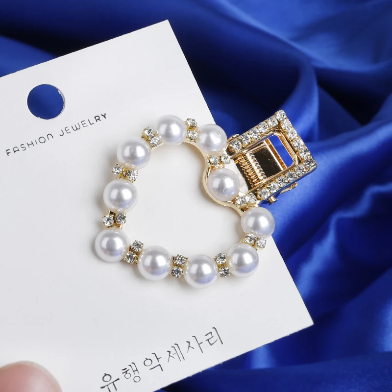 Fashion handmade Gold Color 1PC Pearl Imitation Hair Clip Snap Barrette Stick Hairpin Hair Styling Accessories For Women Girls