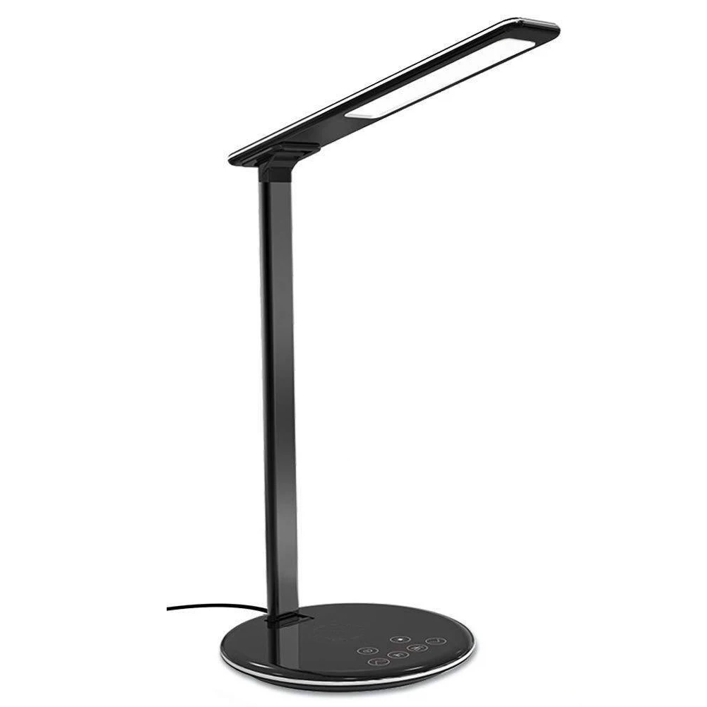 Desk Lamp Light QI Wireless Charger USB Charge LED Reading Light Table Home