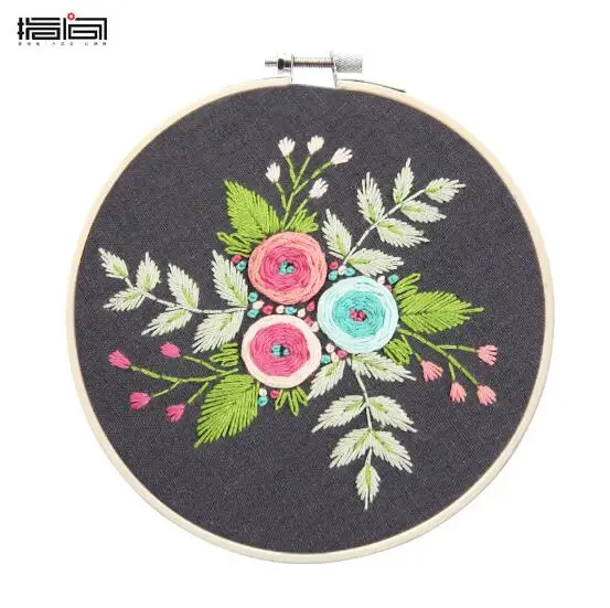15X15CM Wanton Flower Серия Набор для вышивки лентами цветы маленькие фотографии ткань