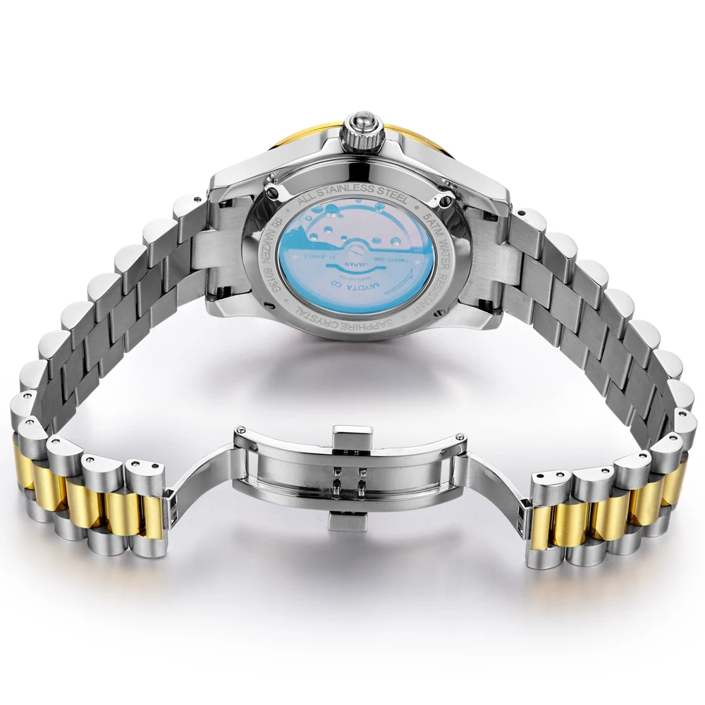 NAKZEN для мужчин Япония Miyota Move для мужчин t автоматические механические часы Элегантный Алмаз Нержавеющая Сталь Браслет часы Relogio Masculino