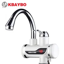 3000W Instant Water Heater Crane Temperature Display Water Heater Electric Hot Water Tankless Heating Bathroom Kitchen