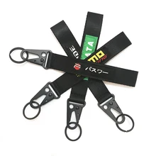 Хит, универсальный автомобильный брелок, ремешок, подвесной ремень с металлическим держателем для ключей, брелок для ключей, ремешок для JDM автомобиля, мотоцикла, брелок для ключей