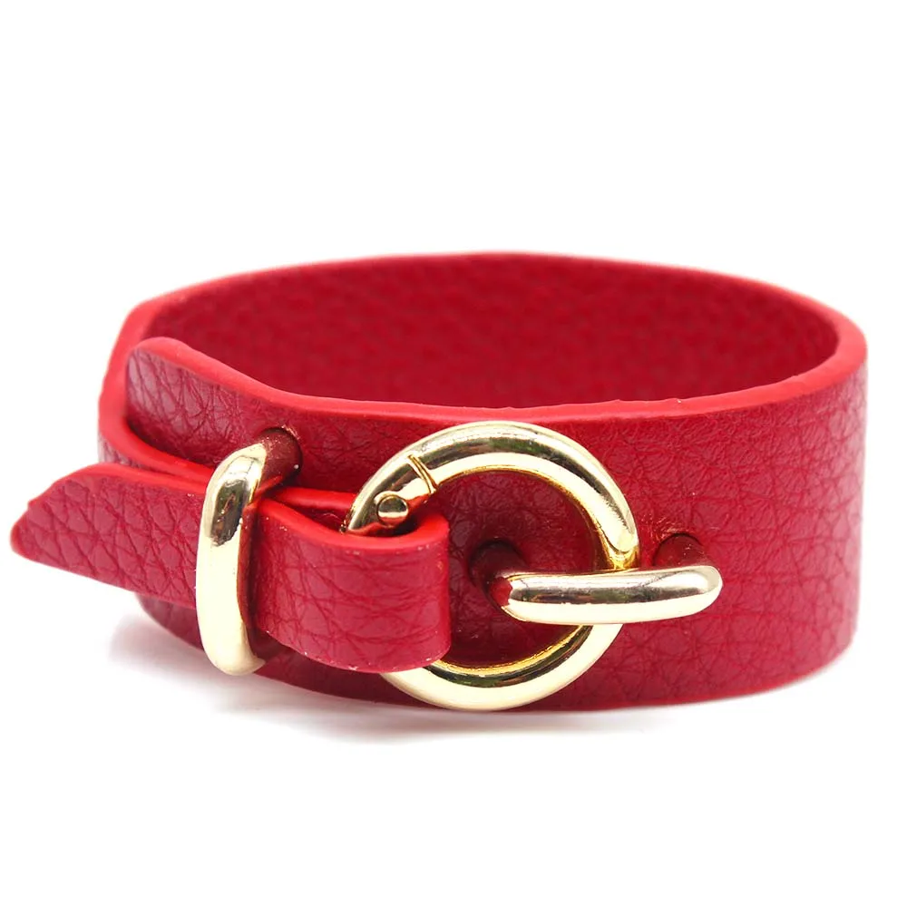 

2018 Fashion Punk Leather Bracelet Newest Bracelets & Bangles For Women Wristband Charm Cuff Bracelets