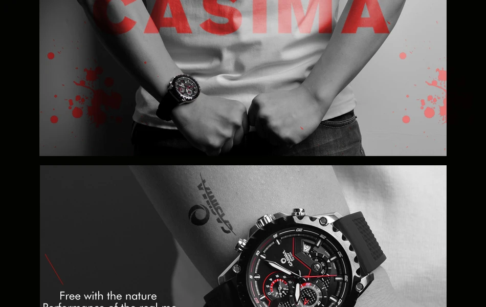 Мужские спортивные часы CASIMA с хронографом, мужские водонепроницаемые часы 100 м, очаровательные светящиеся военные армейские кварцевые наручные часы, часы Saat