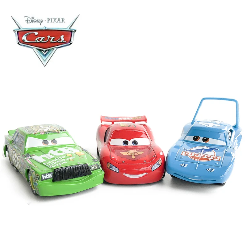 Disney Pixar Cars 3pcs Lightning Mcqueen Dinoco Family No.43 The King 1:55  Diecast Metal Alloy Toys Best Gifts For Kid Cars Toys -  Railed/motor/cars/bicycles - AliExpress