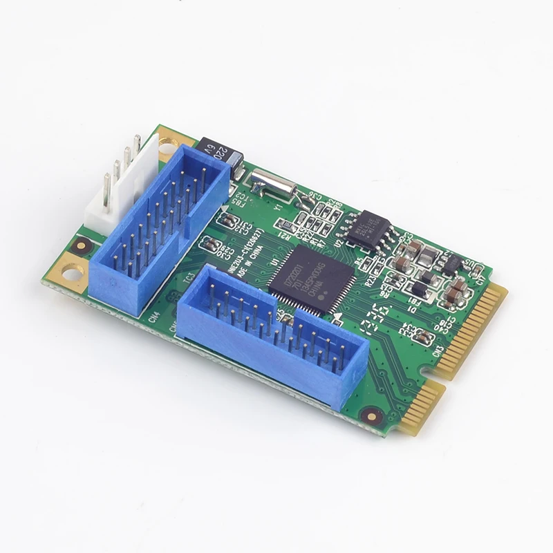  Mini PCI-e zu 4x USB3.0 expansion Karte USB 3.0 zu Mini PCI express Converter karte 2 ports (19/20 
