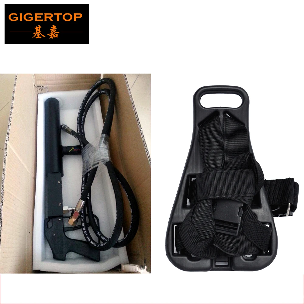 Freeshipping CO2 Gas Tank Belt with Co2 DJ Gun Blaster High Quality Mini Size Tank Back Pack with Shoulders Straps Nylon Buckle