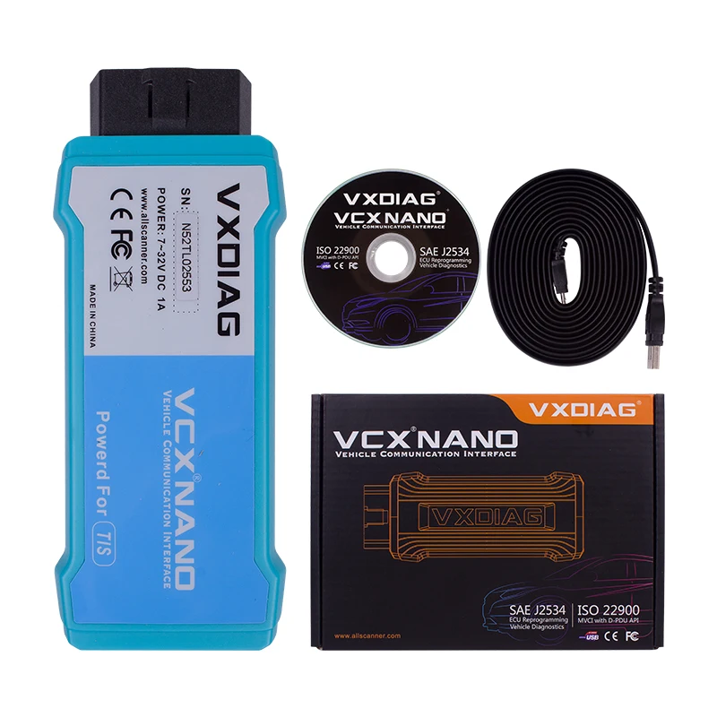 Новые VXDIAG VCX NANO для TOYOTA TIS Techstream V12.10.019 совместим с SAE J2534 WI-FI версия