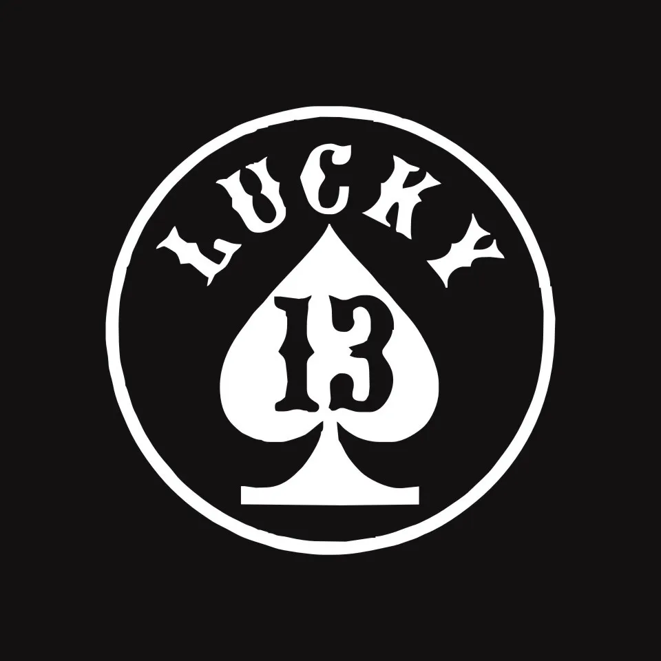 Cunymagos LUCKY 13 Spades Car Sticker Decal Funny Motorcycle Decorative Personality Car Styling Window Auto Stickers 12.512 (4)