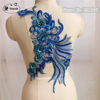 

2pcs/lot Exquisite Sequins Embroidery Cloth Paste Can Be Used To Decorate Dresses and Hats DIY Clothing Accessories RS1249