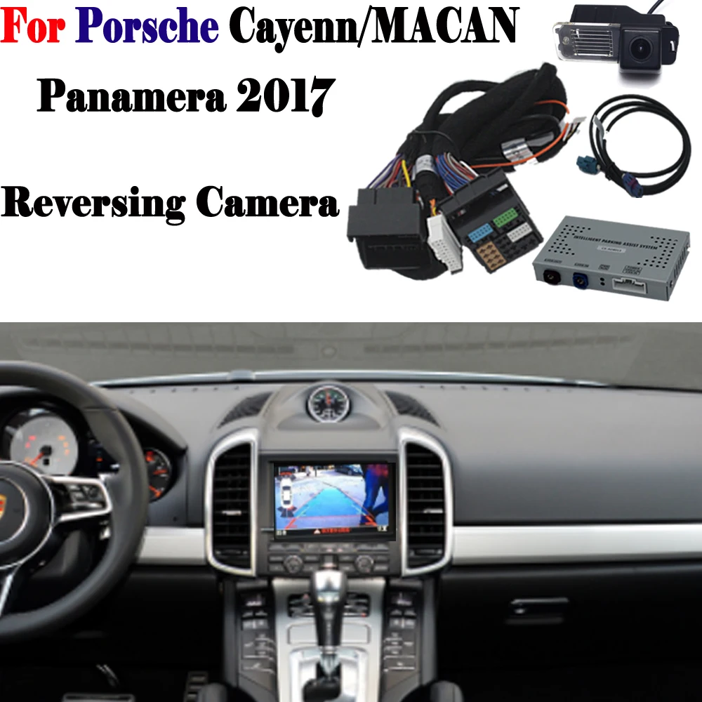 Камера заднего хода для Porsche MACAN/Cayenn/Panamera 2017 адаптер подключения оригинального