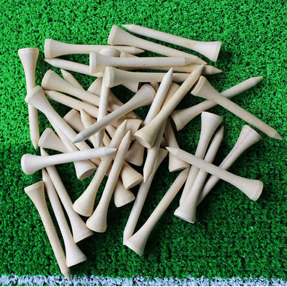1000pcs/lot 54mm Golf Ball Wood Tees New Wooden Golf Accessories Wholesale for kids husband wife